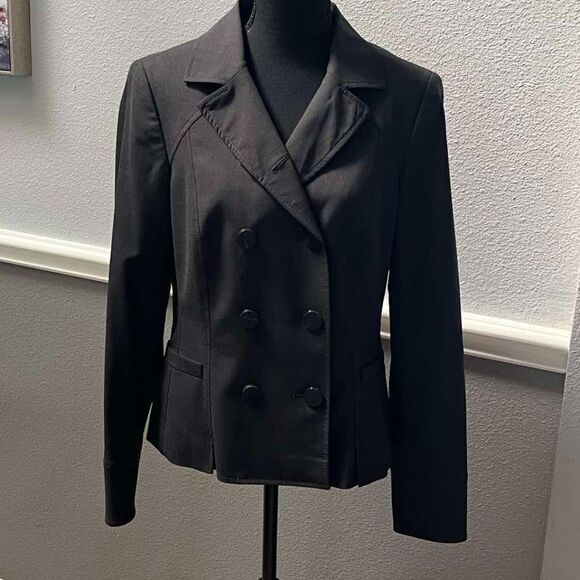 WWORTH Gray Wool Long Sleeve Button Down  Blazer size 8 - Picture 2 of 16